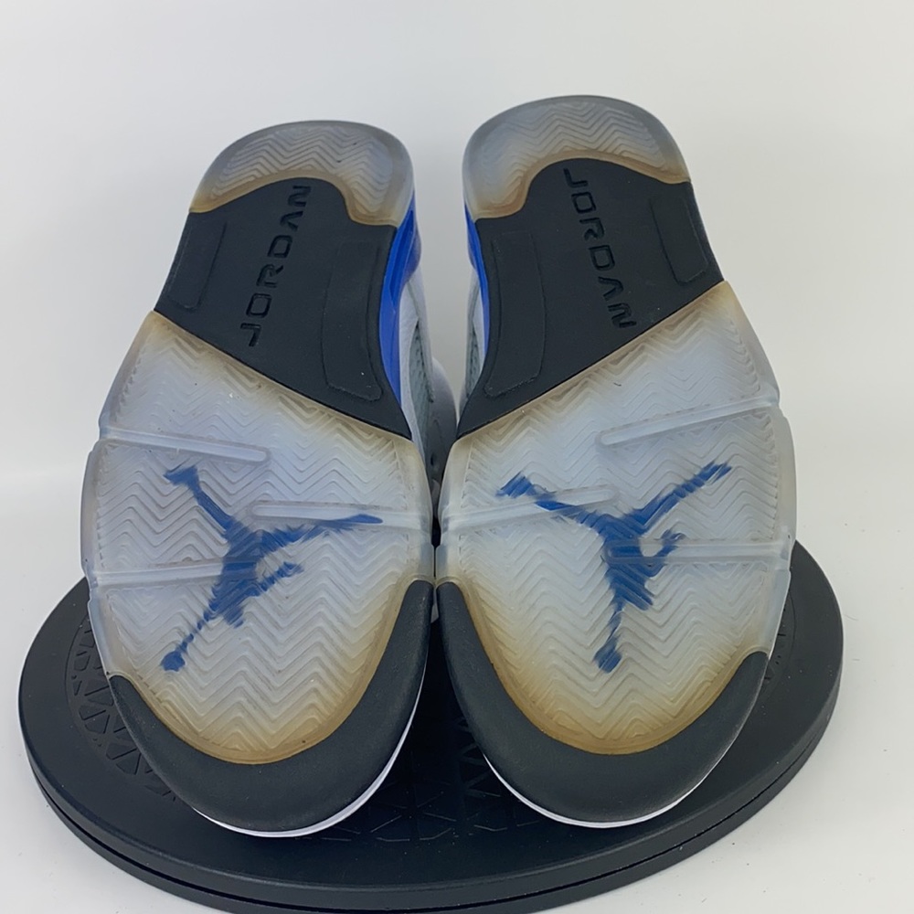Nike Air Jordan 5 Retro 'Laney' 2013 White/Blue 136027-189 Men's Size 8 - Picture 10 of 12